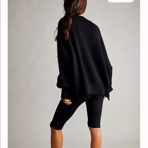 Free people easy street tunic sweater black